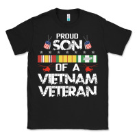 Black proud son of a vietnam veteran father's day Classic Tee - linhVisuals