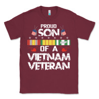 Burgundy proud son of a vietnam veteran father's day Classic Tee - linhVisuals