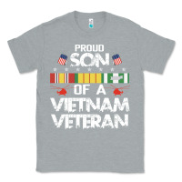 Heather Grey proud son of a vietnam veteran father's day Classic Tee - linhVisuals