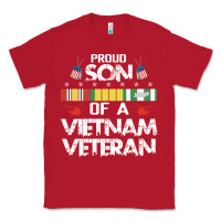 Red proud son of a vietnam veteran father's day Classic Tee - linhVisuals