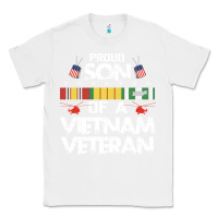 White proud son of a vietnam veteran father's day Classic Tee - linhVisuals