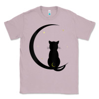 Lilac womens double moon cat Classic Tee - linhVisuals
