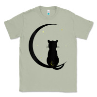 Matcha womens double moon cat Classic Tee - linhVisuals