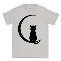 Moon Dust womens double moon cat Classic Tee - linhVisuals