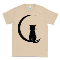 Mushroom womens double moon cat Classic Tee - linhVisuals