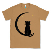 Toasted Coconut womens double moon cat Classic Tee - linhVisuals