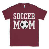 Burgundy womens soccer mama soccer mom Classic Tee - linhVisuals