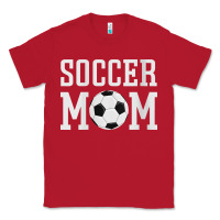 Red womens soccer mama soccer mom Classic Tee - linhVisuals