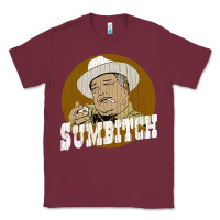 Burgundy sumbitch distressed Classic Tee - linhVisuals