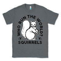Charcoal Heather who run the world squirrels Classic Tee - linhVisuals