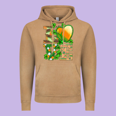 St.patricks Nurse Love Heart Stethoscope Vintage Hoodie Designed By Barkaloodesign