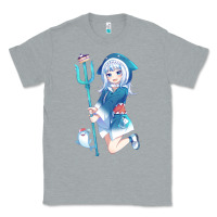 Heather Grey Gawr Gura Classic Tee - linhVisuals