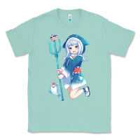 Seafoam Gawr Gura Classic Tee - linhVisuals