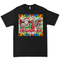 Black Love Christmas cow Premium Tee - CowhideDigitalArt