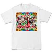 White Love Christmas cow Premium Tee - CowhideDigitalArt