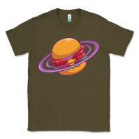 Army Green Burger  Saturn Classic Tee - linhVisuals