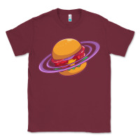 Burgundy Burger  Saturn Classic Tee - linhVisuals