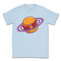 Dusty Blue Burger  Saturn Classic Tee - linhVisuals