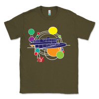 Army Green retro graphic design   frank lloyd wright Classic Tee - linhVisuals