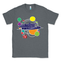 Charcoal Heather retro graphic design   frank lloyd wright Classic Tee - linhVisuals