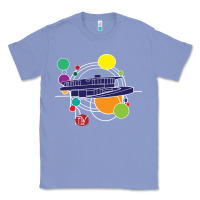 Colony Blue retro graphic design   frank lloyd wright Classic Tee - linhVisuals