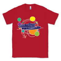 Red retro graphic design   frank lloyd wright Classic Tee - linhVisuals