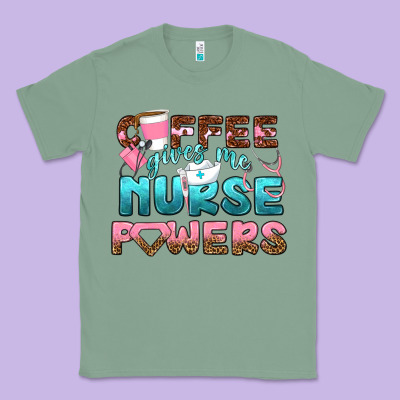 Coffee Gives Me Nurse Powers Bbs Classic Tee Designed By Bundleandbundleshop