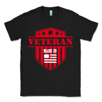 Black veteran made in usa   military Classic Tee - linhVisuals