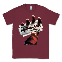 Burgundy Judas Of Priest - British Steel Classic Tee - linhVisuals