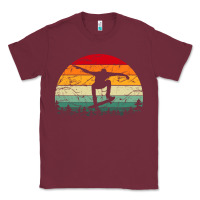 Burgundy skateboard vintage for skateboards lovers Classic Tee - linhVisuals