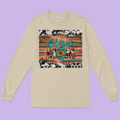 Blessed Mom Long Sleeve Tee Designed By Artiststas
