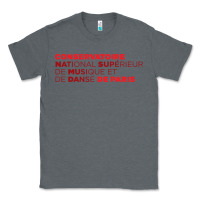 Charcoal Heather logocnsmdp conservatoire de paris Classic Tee - linhVisuals