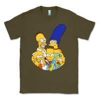 Army Green simpson Classic Tee - linhVisuals