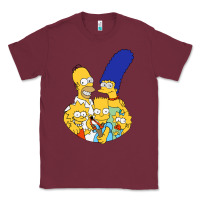 Burgundy simpson Classic Tee - linhVisuals