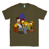 Army Green simpson family Classic Tee - linhVisuals