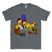 Charcoal Heather simpson family Classic Tee - linhVisuals
