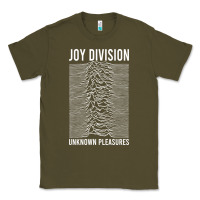 Army Green JOY DIVISION - UNKNOWN PLEASURES Classic Tee - linhVisuals