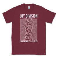 Burgundy JOY DIVISION - UNKNOWN PLEASURES Classic Tee - linhVisuals