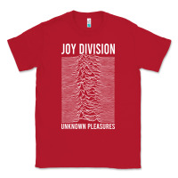 Red JOY DIVISION - UNKNOWN PLEASURES Classic Tee - linhVisuals