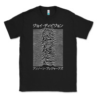 Black JOY DIVISION - UNKNOWN PLEASURES - JAPANESE Classic Tee - linhVisuals