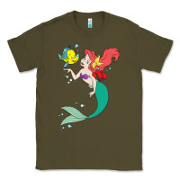 Army Green ariel mermaid Classic Tee - linhVisuals