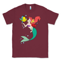 Burgundy ariel mermaid Classic Tee - linhVisuals