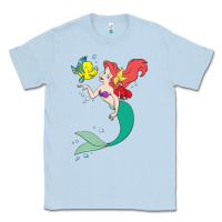 Dusty Blue ariel mermaid Classic Tee - linhVisuals