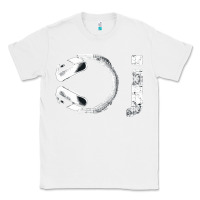 White dj music tshirt Classic Tee - linhVisuals