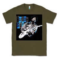 Army Green Buddy Guy  Best Player Bluess Legend Classic Tee - linhVisuals