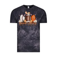 Cloud Black happy easter day eggs Vintage Tee - RacoonDesign