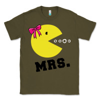 Army Green Mrs Pacman Classic Tee - linhVisuals
