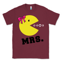 Burgundy Mrs Pacman Classic Tee - linhVisuals
