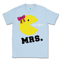 Dusty Blue Mrs Pacman Classic Tee - linhVisuals