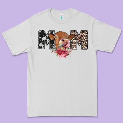 Mom Cow Premium Tee Designed By Cowhidedigitalart